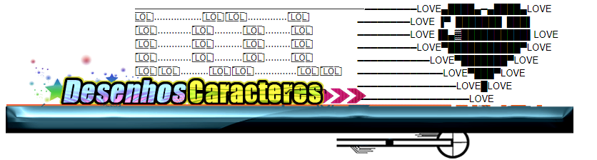 Desenhos caracteres Ƹ̵̡Ӝ̵̨̄Ʒ letras diferentes para nicks ascii Arte