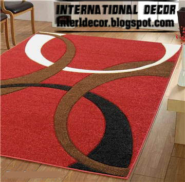 art red rug, contemporary red rug style, modern red rug model picture