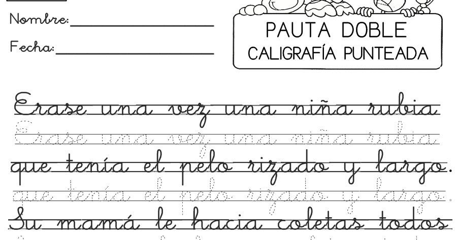 MinihogarKids: FICHA 1,2 y 3 DE CALIGRAFÍA PUNTEADA (PAUTA DOBLE) DE UN