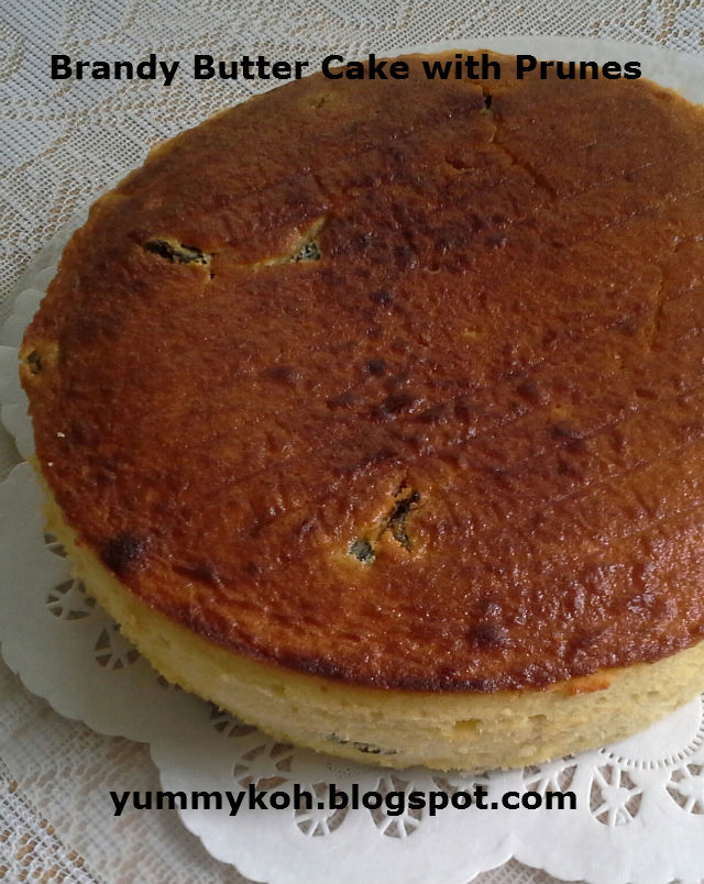 Brandy Butter Cake with Prunes