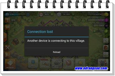 Cara Mengatasi Another device is connected to this village pada coc clash of clans