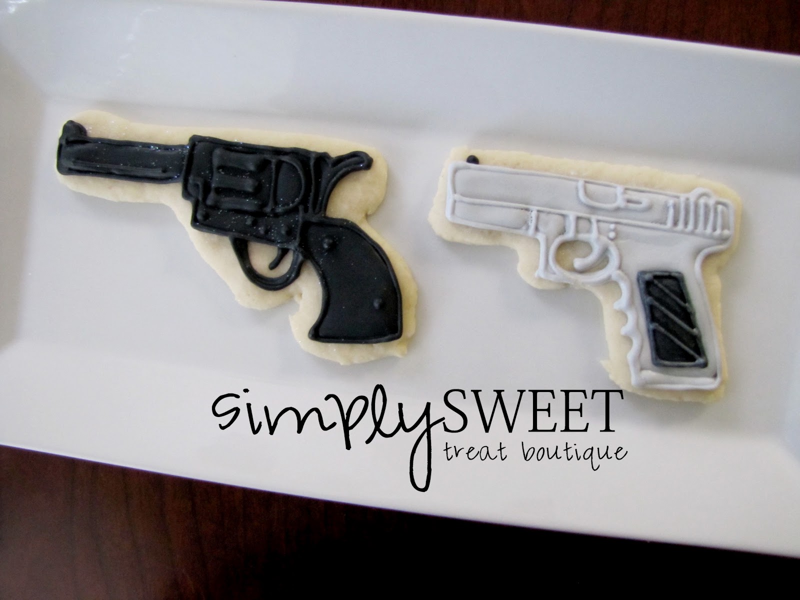 Gun Birthday Cookies