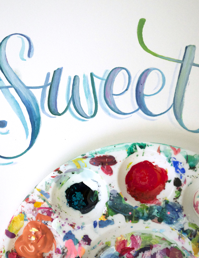 alisaburke lettering with makewells painting letters