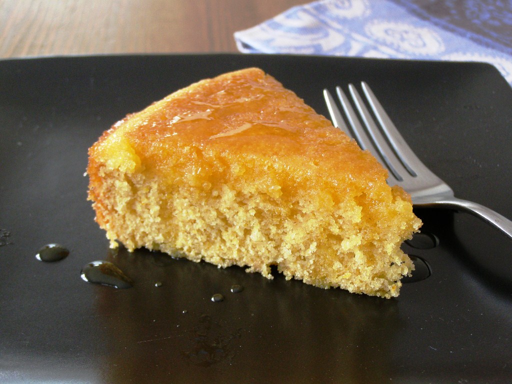 maple•spice Orange Polenta Cake with Orange Drizzle Syrup