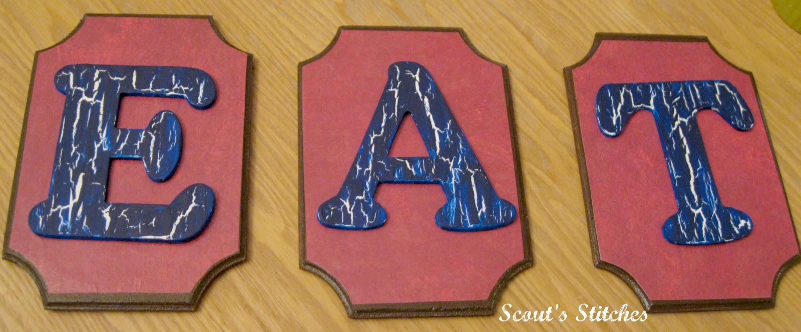 All The Joy Crackle Paint Eat Signs