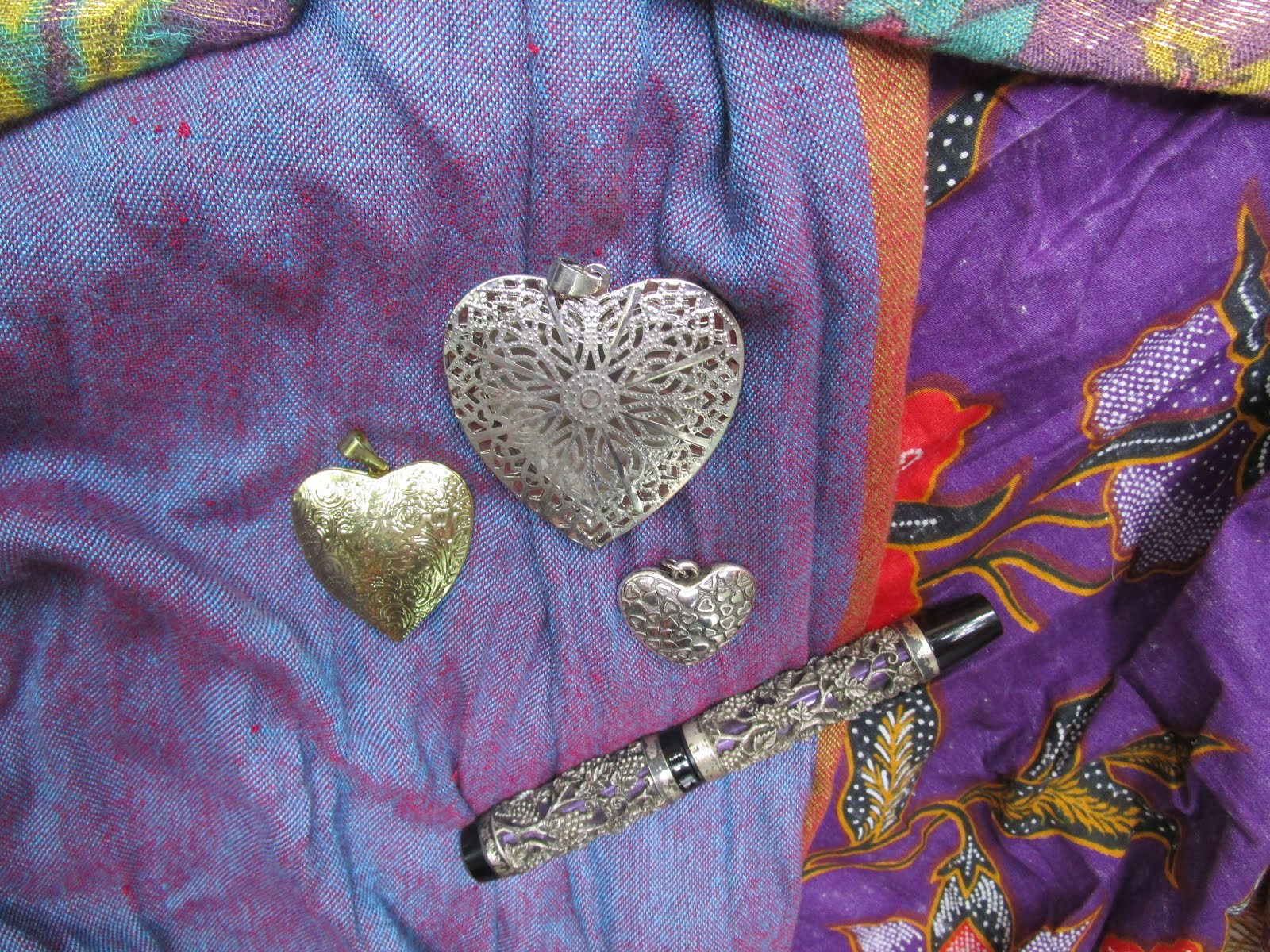 Heart Lockets and Bacchus Pen