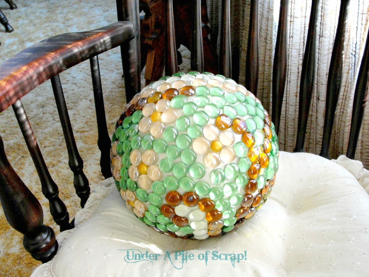 Under A Pile of Scrap! Mosaic Gazing Ball or is it?
