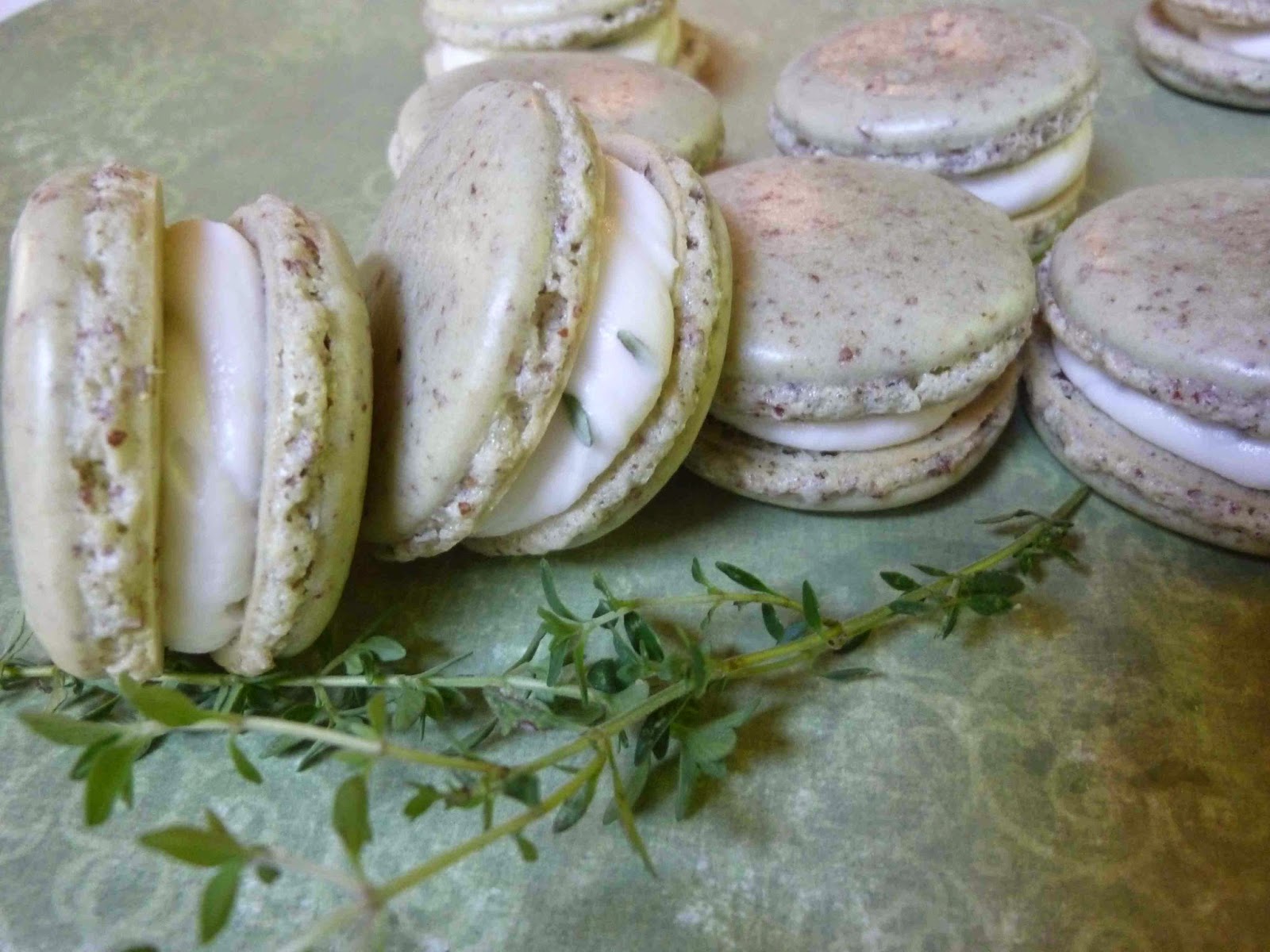 Macaron Monday Thyme French Macarons with Lemon Thyme Buttercream Diary of a Mad Hausfrau