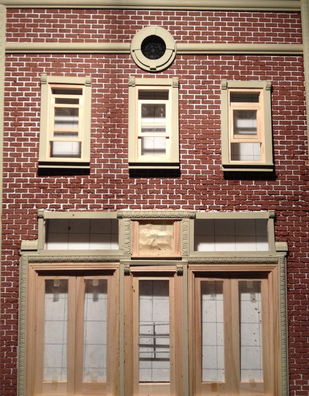 Jocelyn's Mountfield Dollhouse Brick Exterior Using Sanded Grout and