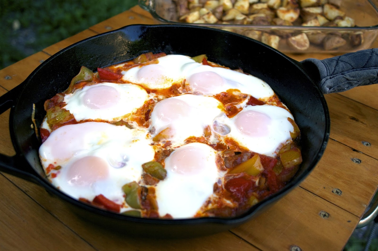 Peppers & Eggs Skillet Casserole Sofrito con Huevo Foodie Friday Simple Living and Eating