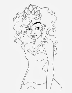 Princess Tiana and The Frog Coloring Pages