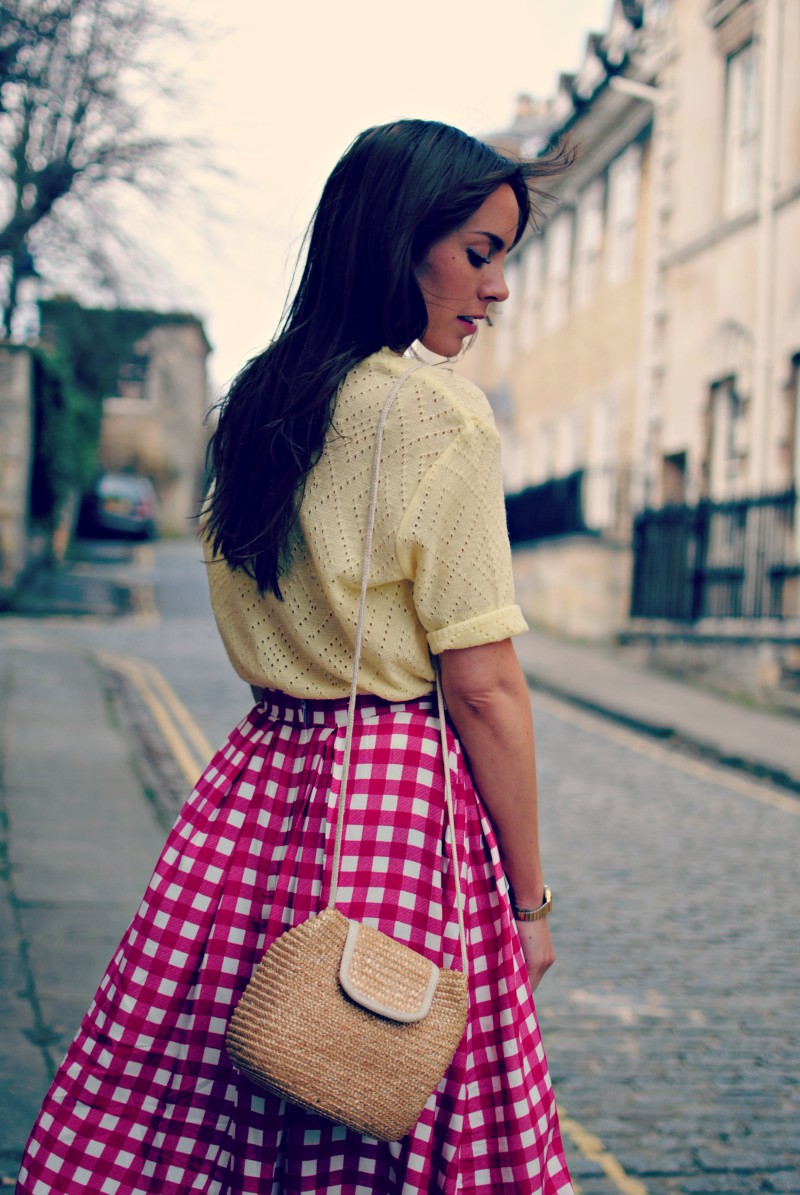 what I wore gingham + vintage BURKATRON