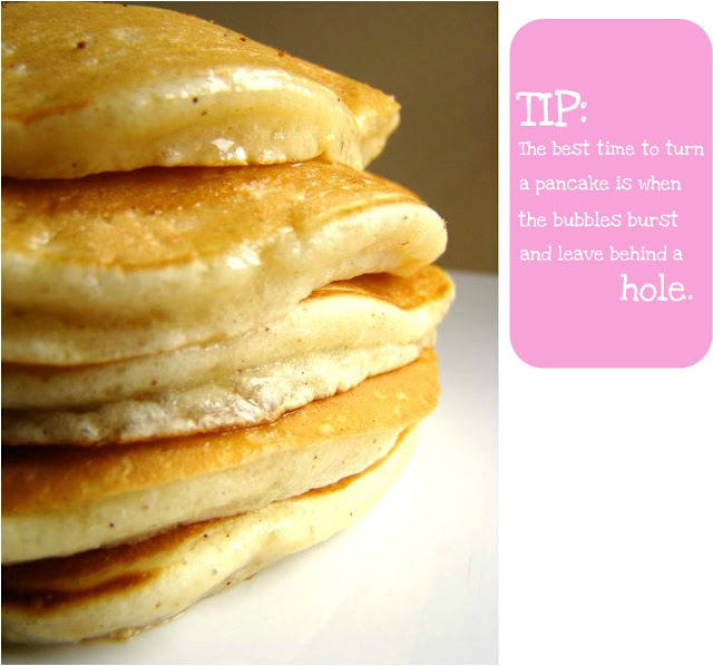 Eggnog pancakes with nog maple syrup