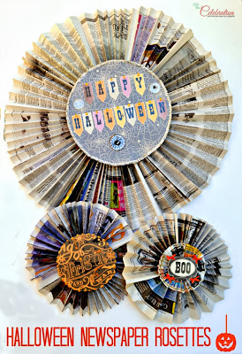 Halloween Newspaper Rosettes and 5 Must-Try Crafts for Halloween | #halloween #crafts #diy #holiday Halloween Newspaper Rosettes and 5 Must-Try Crafts for Halloween | #halloween #crafts #diy #holiday