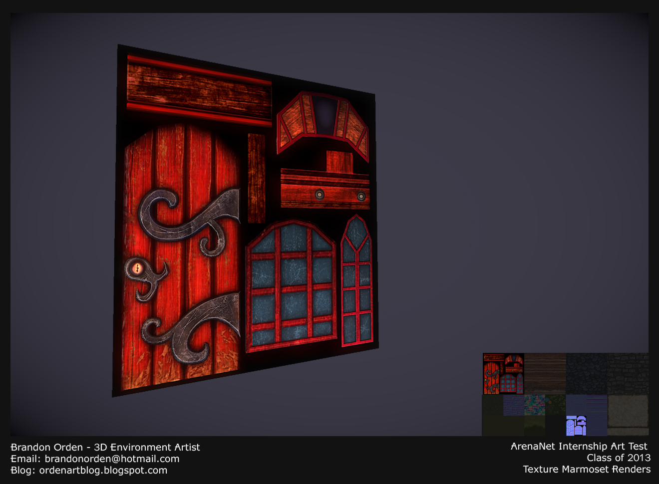 ArenaNetTest_BrandonOrden_TextureMarmosetRenders_UniqueObjects.jpg