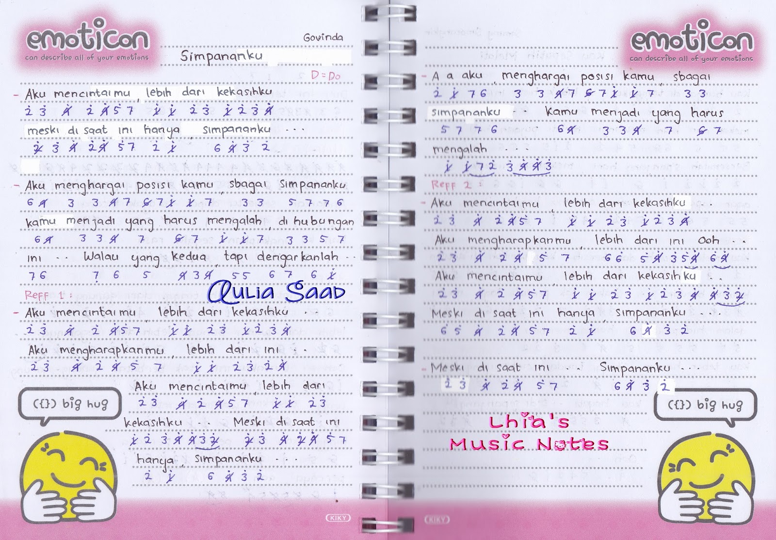 Piano Not Angka Tanpa Batas Waktu Ade Govinda