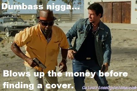 2 guns denzel washington & mark wahlberg blow up money movie still meme