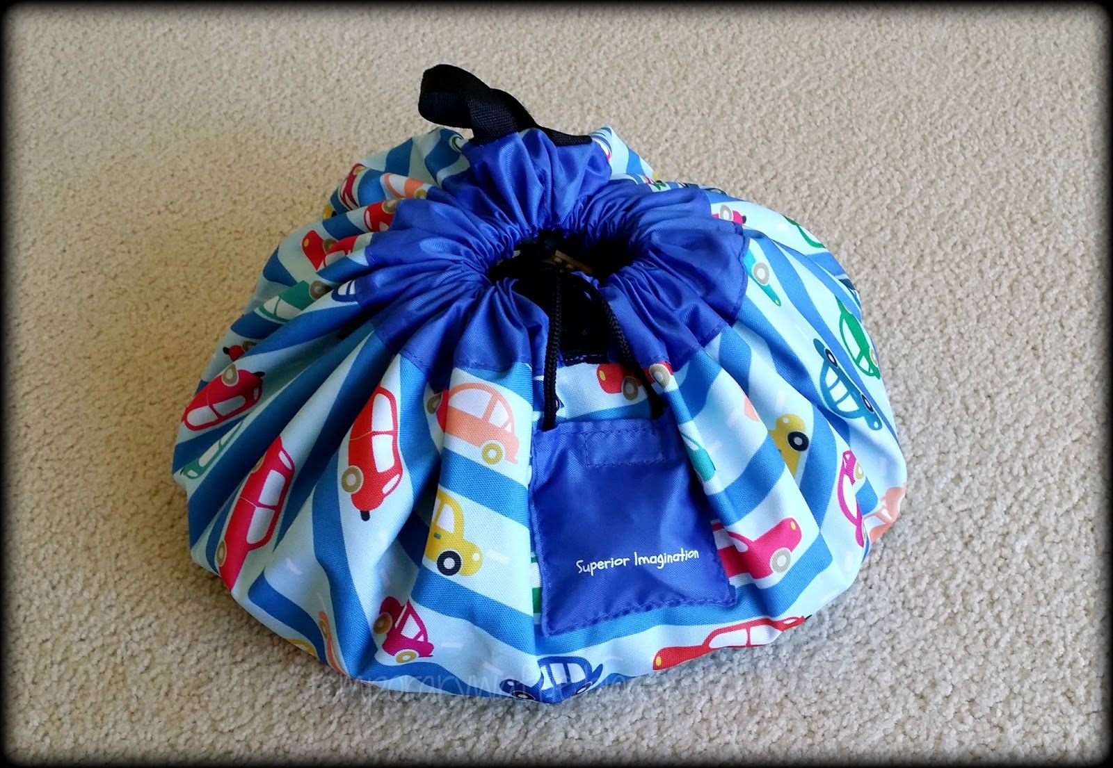 Temporary Waffle CarGo Toy Car Playmat and Storage Bag