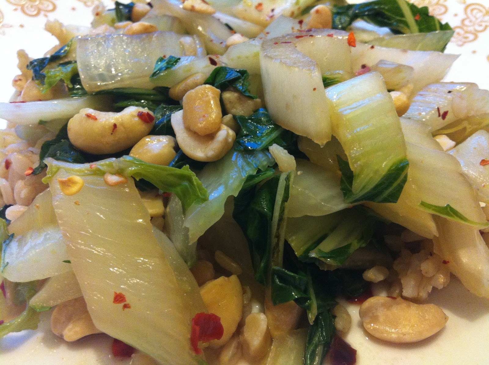 East Meets West Veg Wilted Bok Choy with Quick & Easy Tempeh