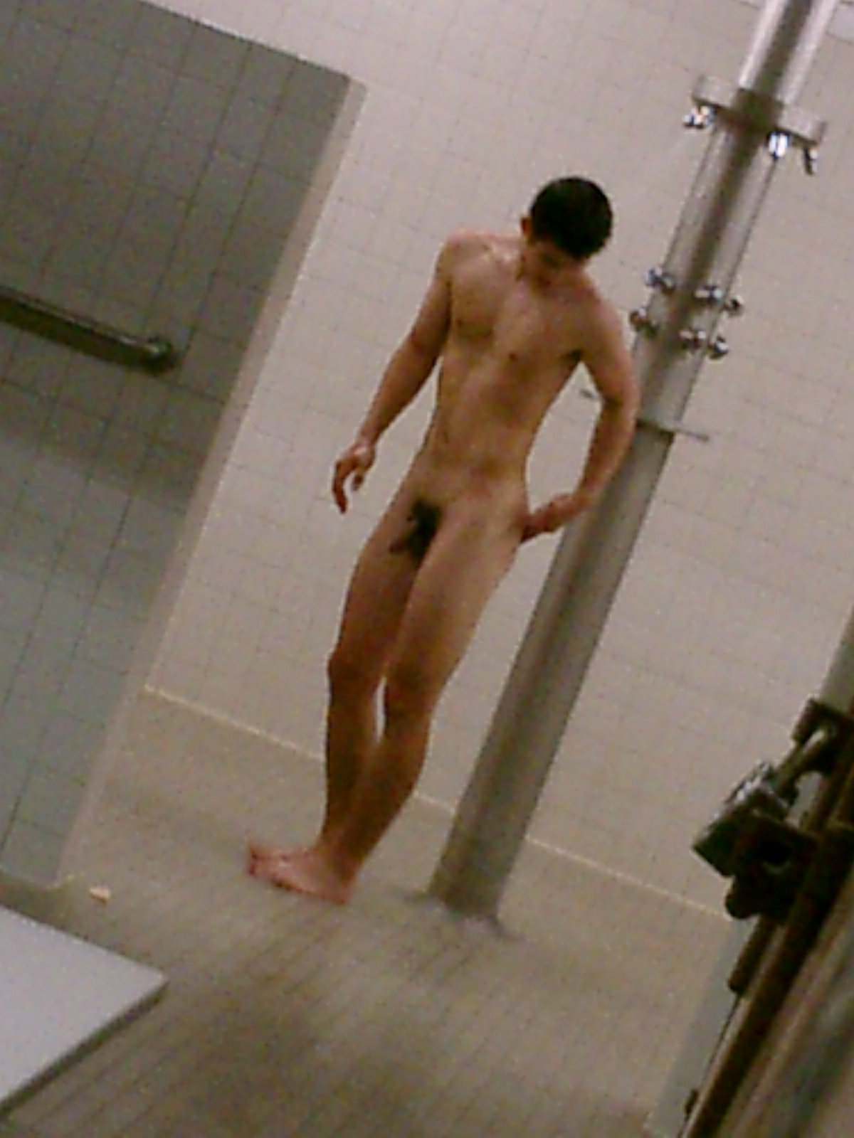 College in jock naked shower