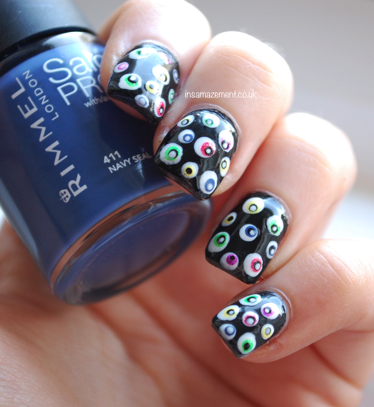 In SAMazement Googly Eye Halloween Nail Art Tutorial