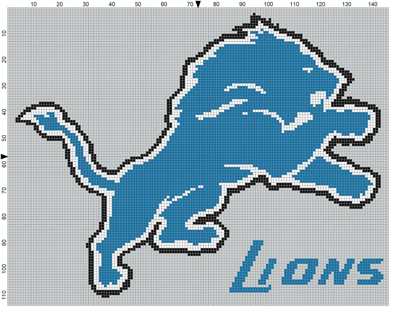 Kendra's Crocheted Creations: Detroit Lions Graph