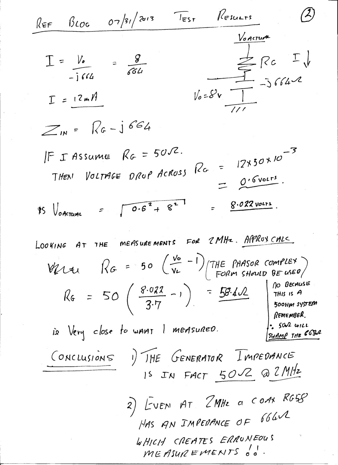 N4HAY / ZS6RSH Function Generator Output Impedance Calculation