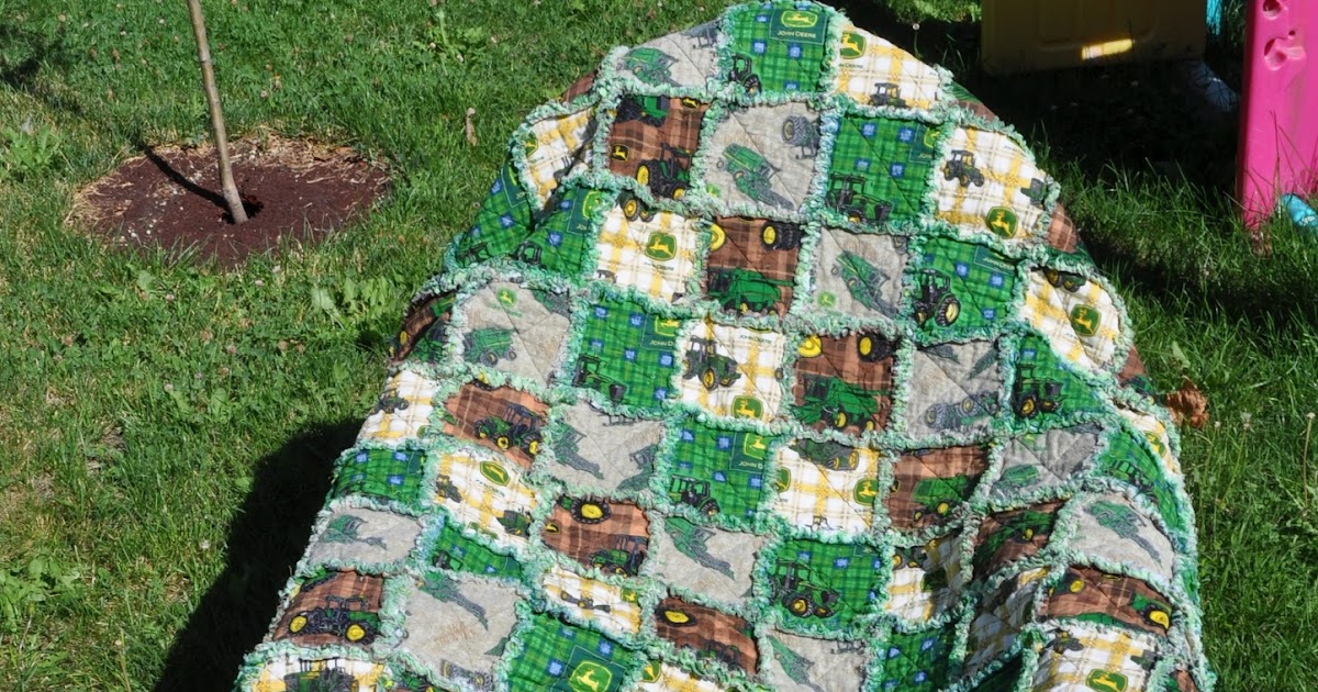 Richard and Tanya Quilts John Deere Rag Quilt