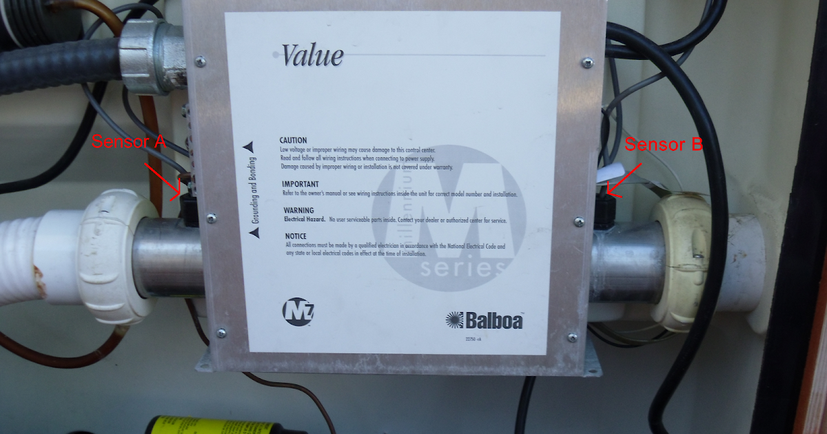 Ben's Projects Hot tub sensor swap