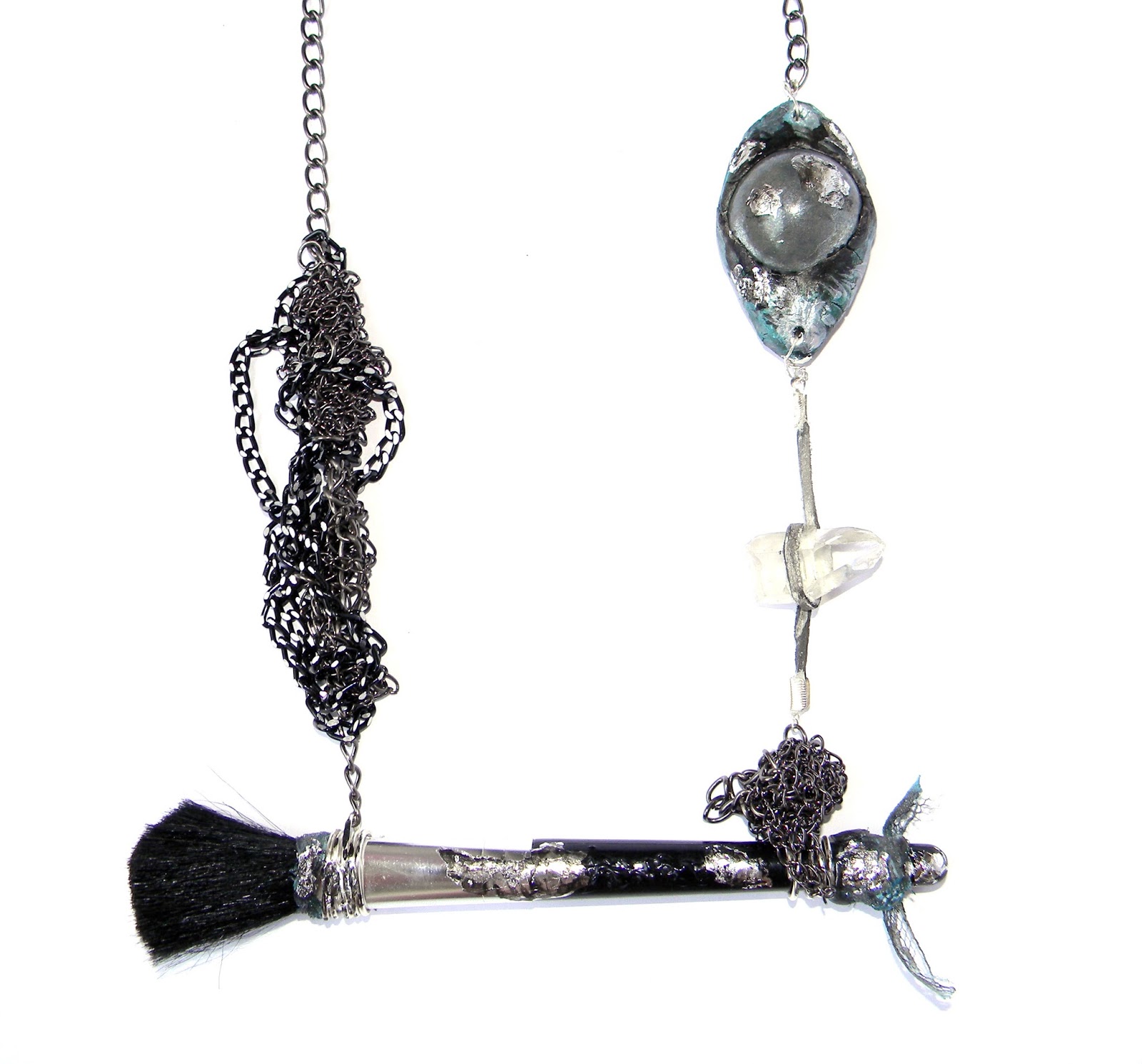 Steampunk Jewelry Coture Industrial Chic Chainmaille Necklace Modern Art Jewelry