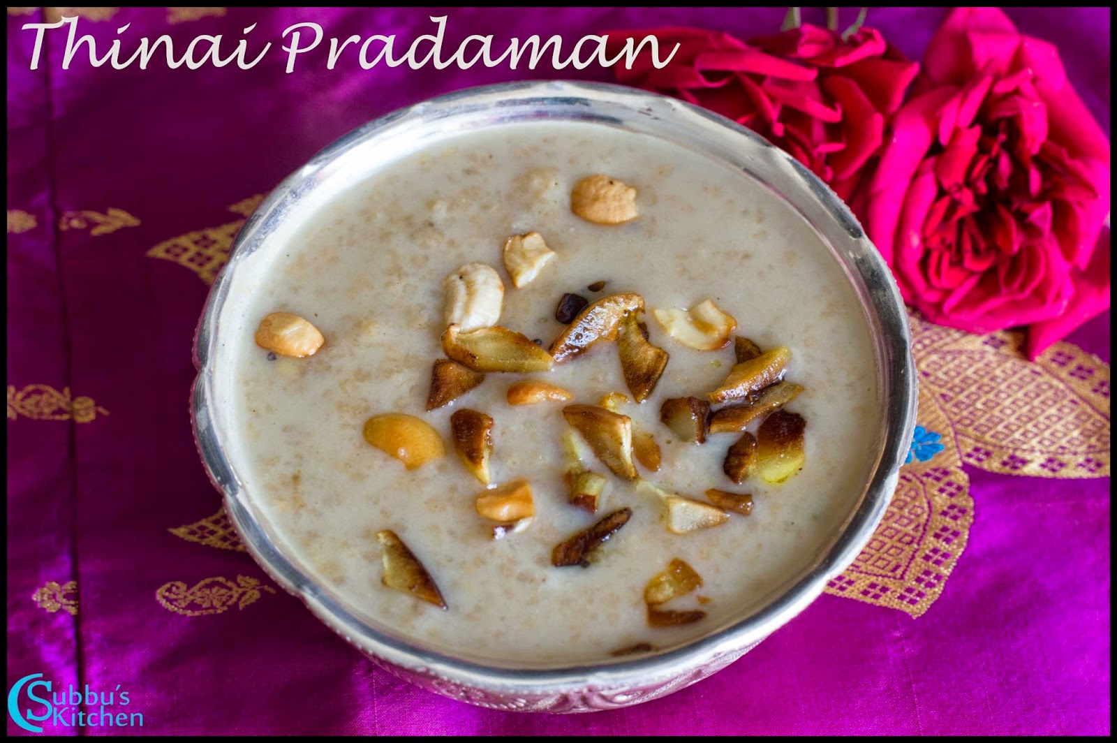 Thinai Pradaman Recipe | Foxtail Millet Kheer Recipe Thinai Pradaman Recipe | Foxtail Millet Kheer Recipe