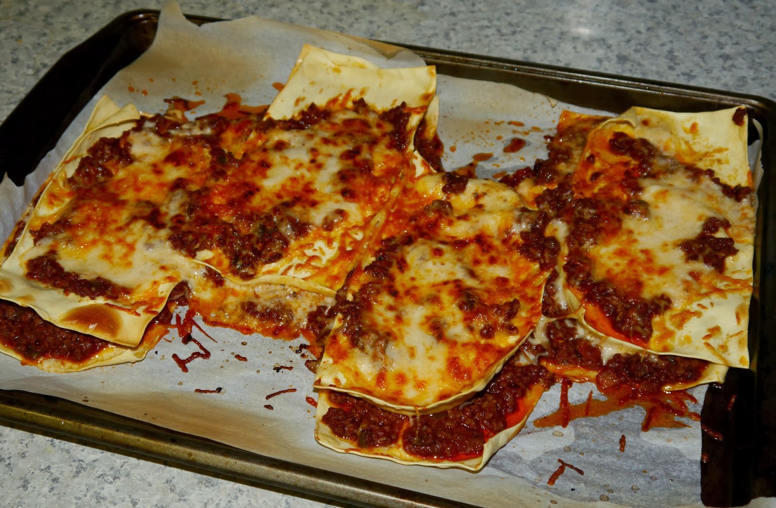 Broiled lasagna with umami bolognese sauce