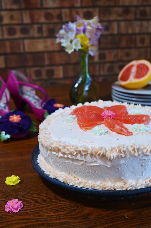 Gormandize Spring Vegan Ruby Grapefruit Cake