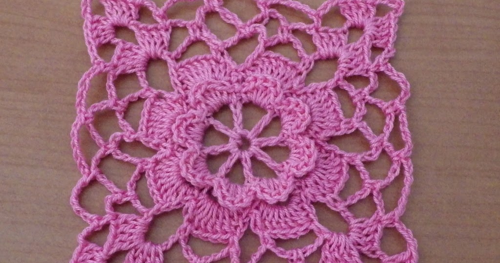 Girlie's Crochet Flower square motif