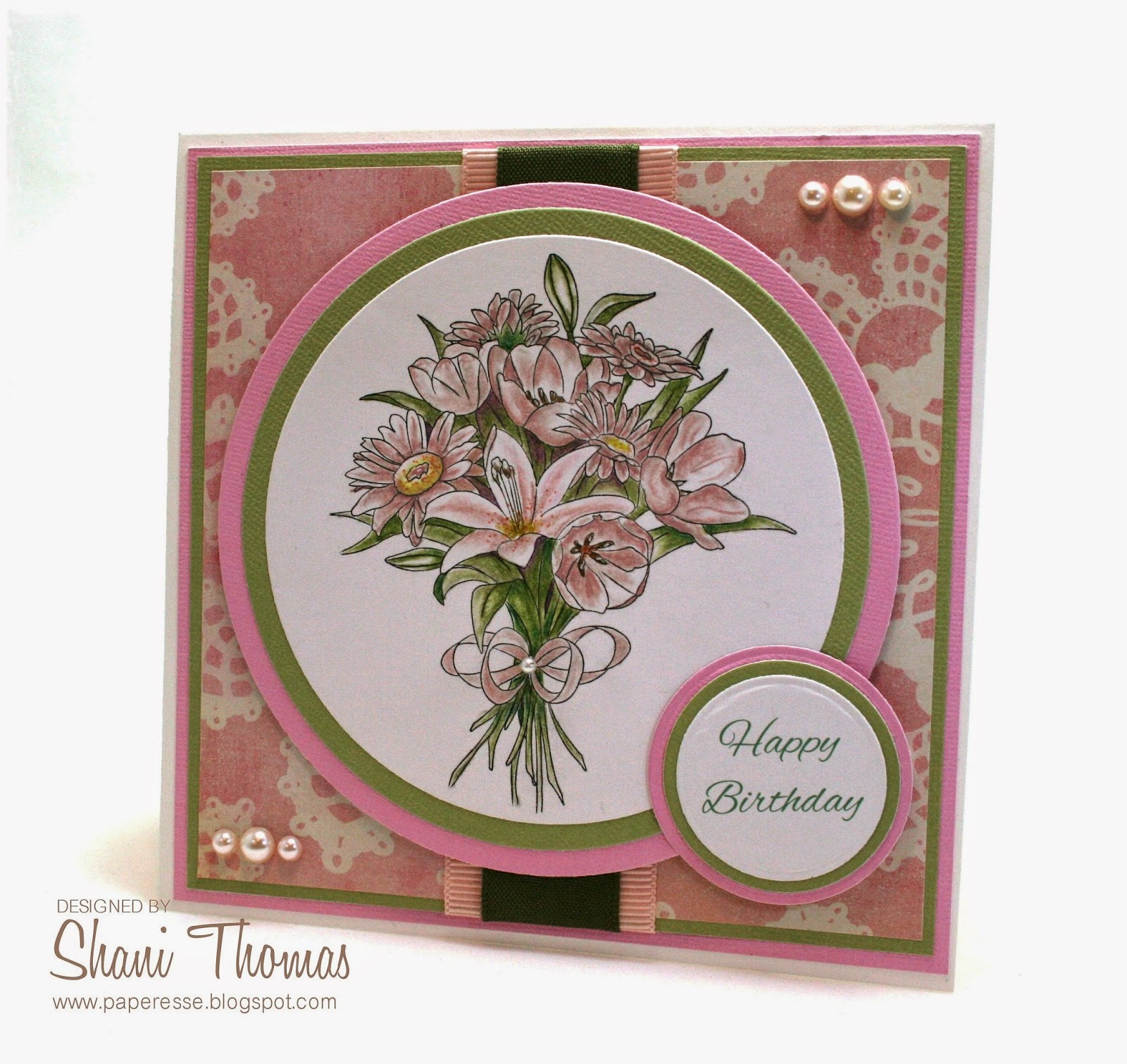 Dusty Pink Floral Birthday Card | Paperesse