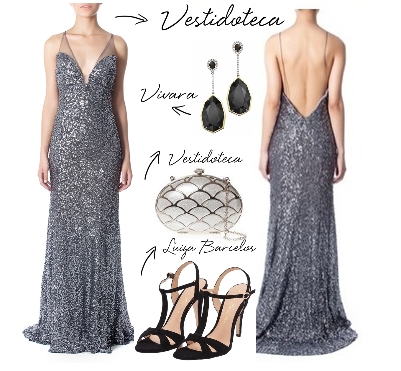 vestido de festa costa aberta