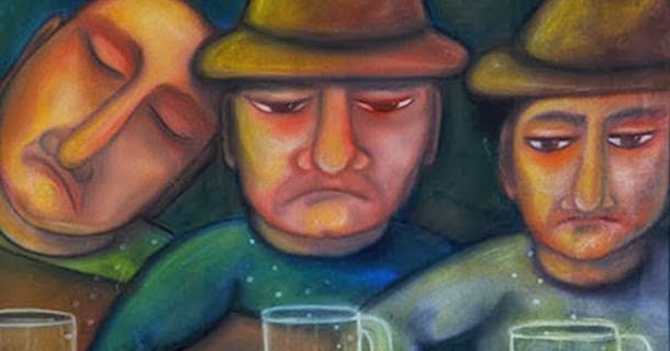 Bebía cerveza y no podía dejar
