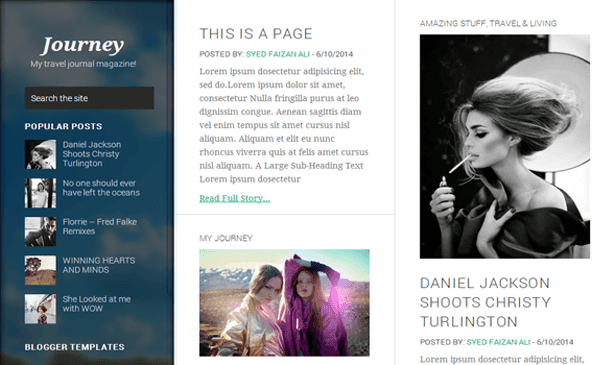 Journey Responsive Blogger Template Journey Responsive Blogger Template