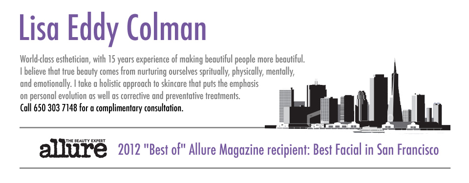Lisa Eddy Colman 2012 Allure Magazine recipient Best Facial in San Francisco