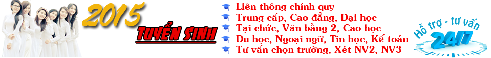 Tuyển Sinh Trung Cấp - Trung cấp chính quy 2015