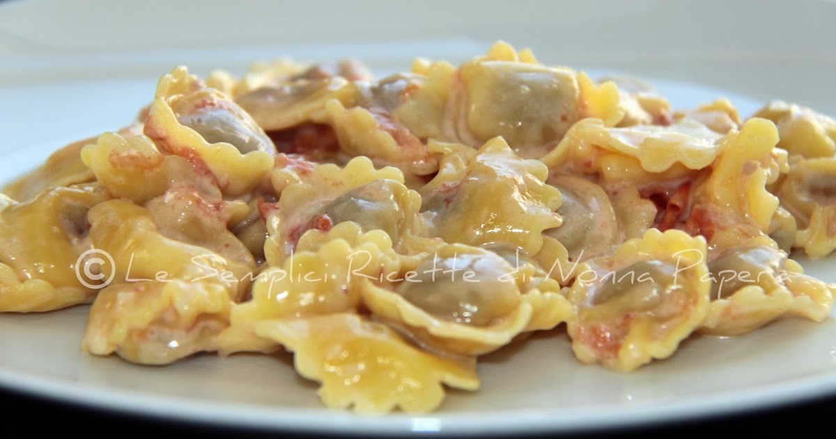 Le semplici ricette di Nonna Papera TORTELLINI ALLA CREMA ROSA