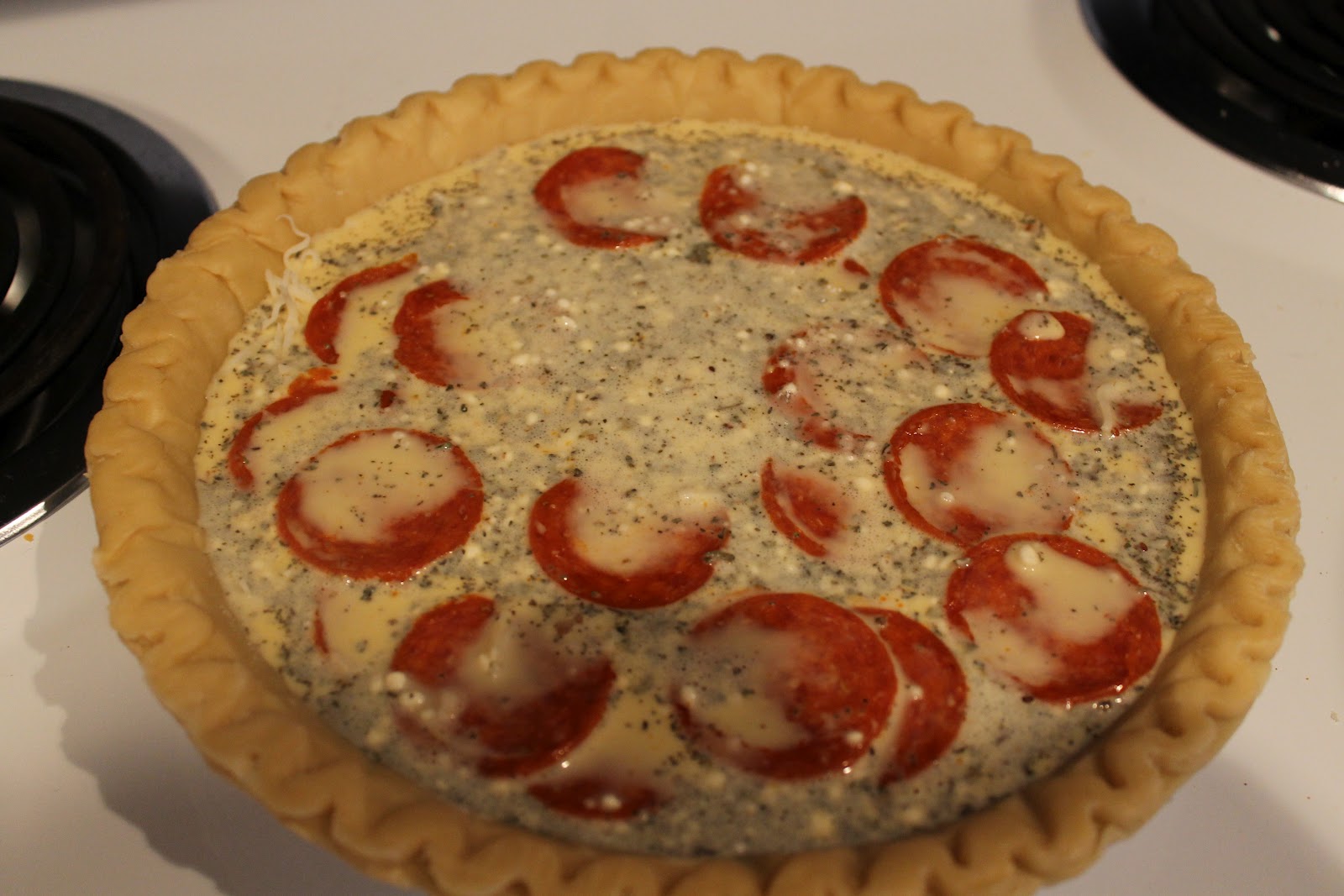 Stay At Home Baker Pepperoni Pizza Quiche