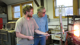glass blowing glory hole WWOOF usa taft hill farm vermont