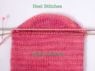 Two-at-a-Time Socks on a Magic Loop: The Heel Part 2