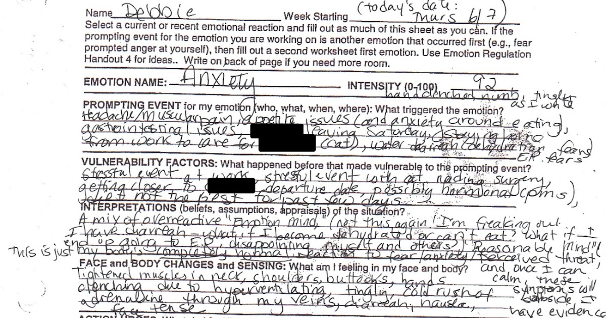 Healing From BPD - Borderline Personality Disorder Blog: DBT Emotion