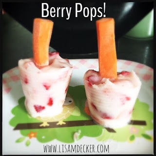 Frozen Berry Pops, Healthy Snacks for Kids, Yogurt Snacks, Kid Friendly Snacks, Clean Eating, Healthy Treats