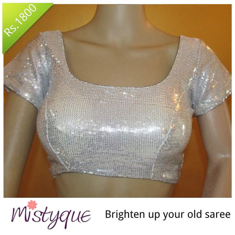 silver sequin blouse