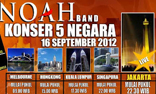 ariel,peterpan,noah,band,konser,2012,live,5 negara,singapura,austraslia,hongkong,malaysia,sctv,stop,press