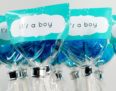 it's a boy blue baby shower hard candy lollipops