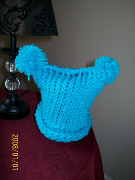 2 PomPom Infant Crochet Hat